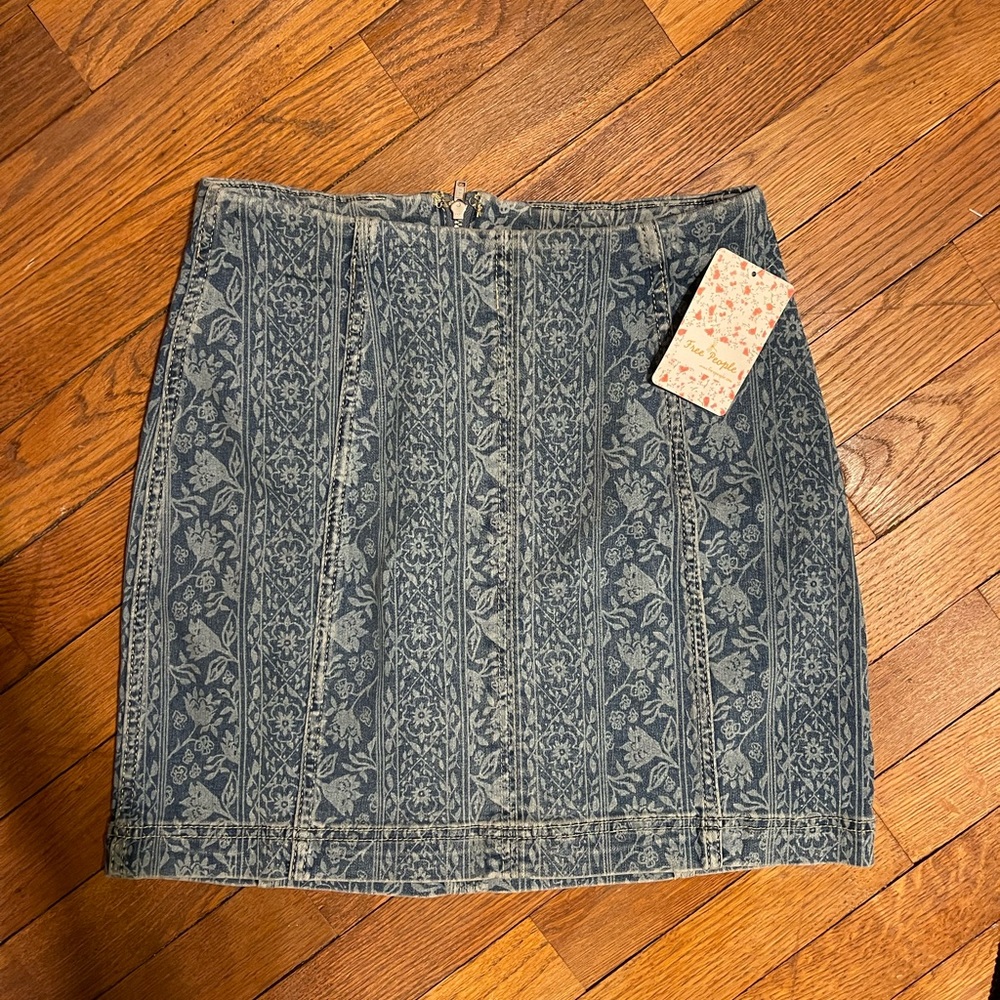 Free People Denim Mini Skirt